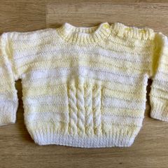Hand knit baby jumper, new 6-12m approx