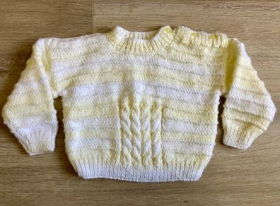 Hand knit baby jumper, new 6-12m approx