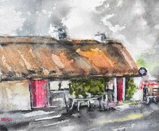 beach bar templeboy  Sligo watercolour