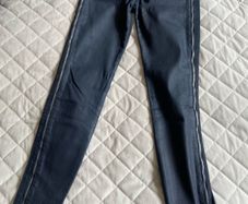 7 for all mankind leather look jeans  with zips