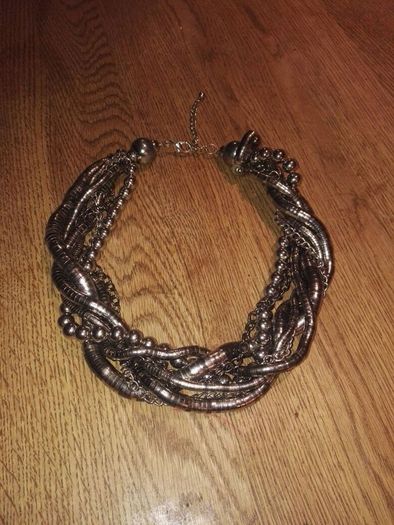 Metallic Grey Necklace