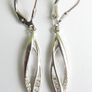 Vintage Sterling Silver 925 Earrings Hanging Drop Genuine Zirconia 2,5g Image 2