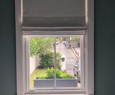 2x Ivory Linen Roman Blinds & Mechanism