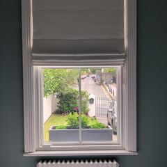 2x Ivory Linen Roman Blinds & Mechanism