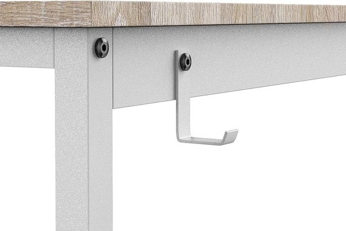 Writing Computer Desk, Office Work Desk for student and worker, Laptop Table with Storage Bag and Headphone Hook,Modern Simple Style Desks for Bedroom, Home, Office(80x50x75cm)