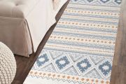 Cotton Area Rug Runner Vintage Washable Area Rug with Tassels Woven Moroccan Floor Runner (MULTIPLE SIZES)