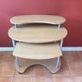 Mobile 3 Tier Computer Desk w/ Pull Out Tray & Wheels Image 2