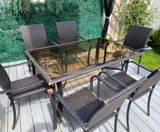 Garden rattan furniture