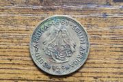 1961 South African 1/2 Cent brass coin