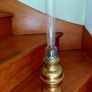 antique French brass oil lamp Image 4