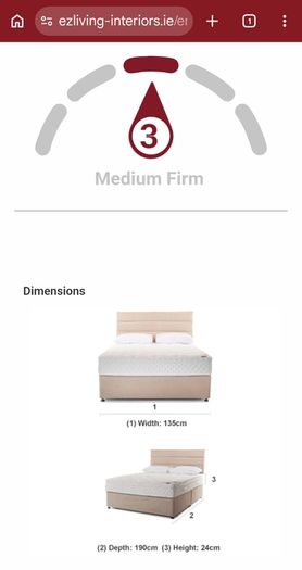 Ez living double bed and mattress