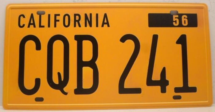 Christine 58 Plymouth Fury CQB 241 Replica Movie American License Plate