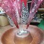 A Beautiful Antique Victorian 3 Cranberry Glass Eperne Image 8