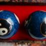 Shouxig Chinese Iron Baoding Balls Red Dragon Design. Vintage Meditation Balls. Image 7