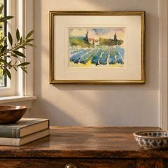 Original Gerard Chambeltaz - Framed Watercolour Landscape