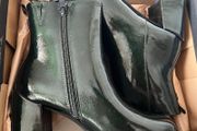 Marco Tozzi Forest Green Patent Ankle Boots