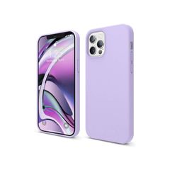 Liquid Silicone Case For iPhone 12 Pro Max Luxury Thin Soft Phone Cover New Lilac Purple - FHT4IP12PMLK