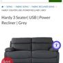 Electric reclining couch Image 2