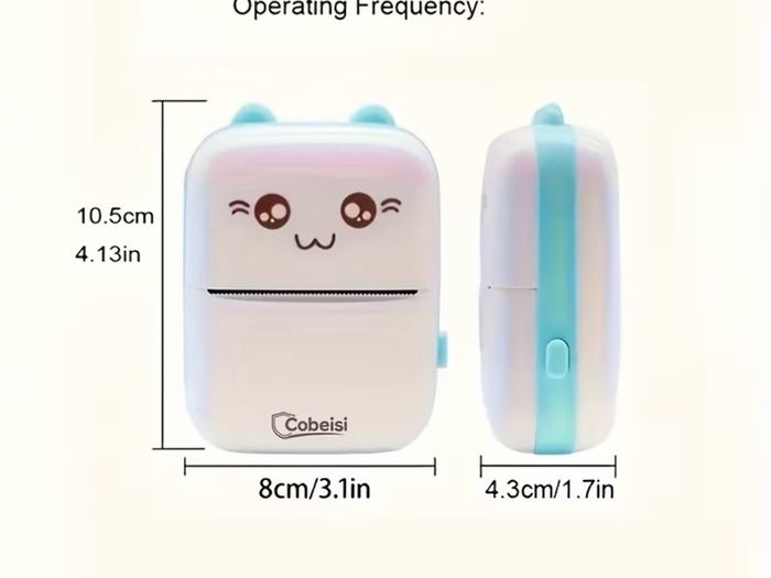 Mini Thermal Printer Cobeisi Bluetooth Blue