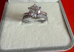 Moissanite and Zirconia ring
