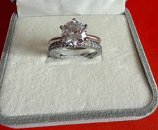 Moissanite and Zirconia ring