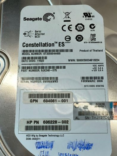 ST32000444SS - SEAGATE Constellation ES 3.5" 2TB SAS Hard Drive (Used)