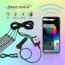 Car Underglow Lights Led Strip Lights for Cars USB with App Control RGB Multicolor Car Interior Lighting 12V Atmosphere Neon Lights Strip LED Under Dash Car Lighting Motorcycles Led Lights Pack of 4 Image 2
