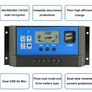 Solar Charge Controller 50A 12V/24V PWM Auto Paremeter Adjustable LCD Display with Dual USB Load Timer Setting ON/Off Hours Solar Regulator Image 2
