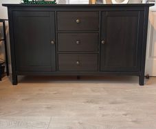 Black IKEA Hemnes sideboard