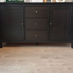 Black IKEA Hemnes sideboard