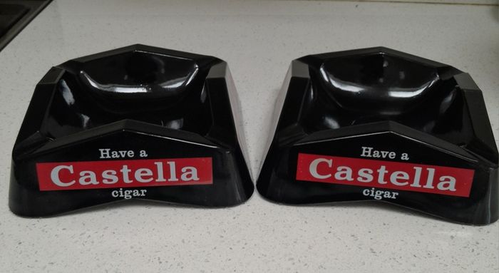 2 Vintage Castella Cigar Ashtrays