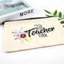 Best Teacher Ever Makeup Bag Pencil Pouch Image 2