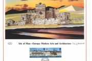 1987 Isle of Man Limited Edition Lithographed Print measuring 333mm X 257showing Europa Architecture Commemorative stamps with First Day of Issue Cancel