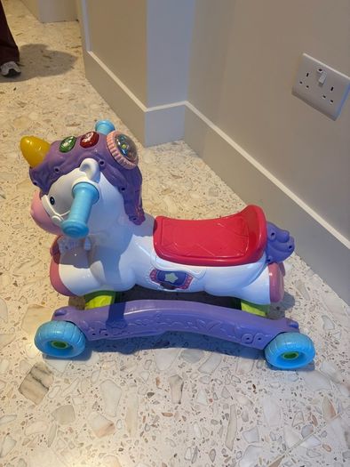Rock and Ride Unicorn Baby Ride On Toy