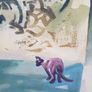 Large Triptich Style Watercolour - "The Cat on The Patio" by John Skelton Snr. Image 6