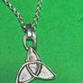 Handmade sterling silver and copper Celtic trinity pendant on 18 or 20 inch chain necklace Image 5