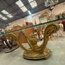 Old glass topped gilt table Image 2