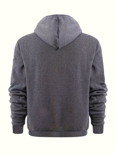 Casual Autumn/Winter Zip-Up Long Sleeve Unisex Sweatshirt