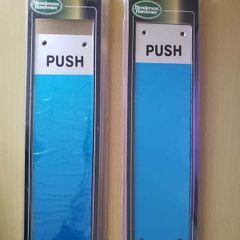 12 X 3" "Push" Metal Finger Door Plates