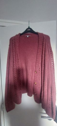 pink knitted cardigan size large from next