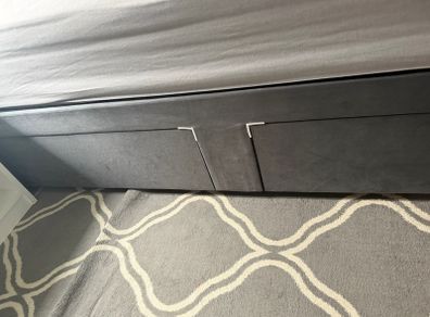 Single bed and mattress