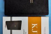 KJV Holy Bible Authorized Version aka King James Paragraph-style Thinline black genuine leather on3ne3ss