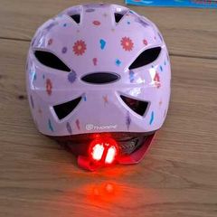 Thorpe Kids Bike Helmet with Rear LED Light Pink Fairy Size 48 - 52cm