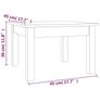 Coffee Table Honey Brown 45x45x30 cm Solid Wood Pine Image 3