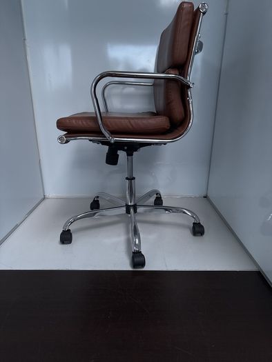 stainless steel and Leather at chair