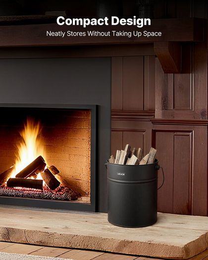 4-Gallon Fireplace Ash Bucket Set