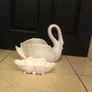 Vintage swan ceramic planter, porcelain swan planter Image 3