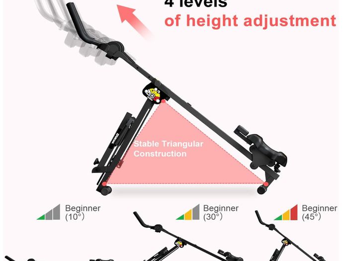 Rowing Machine, Ab Workout, Biceps Curls 3 in 1