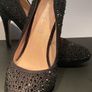 ALDO black rhinestone jewel sparkly  heels Image 2