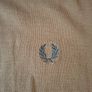 Fred Perry Knitted Cycling Neck Shirt Dark Caramel Half Zip Polo M Image 3
